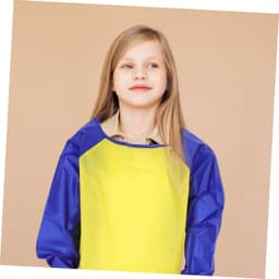 1set Kinderschort Met Zakjes Waterdichte Lange Mouw Kunstschort Voor Peuters Voor Schilderen Koken Creatieve Activiteiten — thumbnail 4