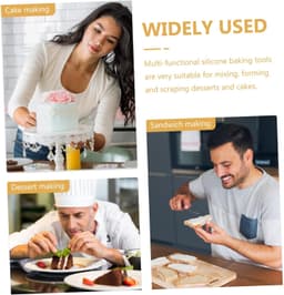 1set Kleurige Bakgereedschappen Silicone Spatula Met Hittebestendige Handvatten Voor Gemakkelijk Bakken Decoreren Van Taarten Desserts — thumbnail 4