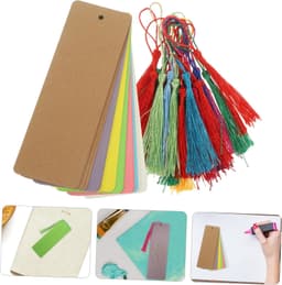 1set Handgemaakte Lege Boekenleggers Met Trosjes Graffiti Pagina Markers Voor Creatieve Kaarten Decoraties Gemengde Kleuren — thumbnail 5