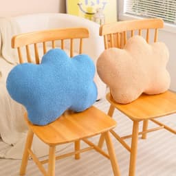 Wolk Pluche kussen, wolkvorm, zacht kussen, wolk, gevuld pluche, decoratief kussen voor woondecoratie (kaki) — thumbnail 5