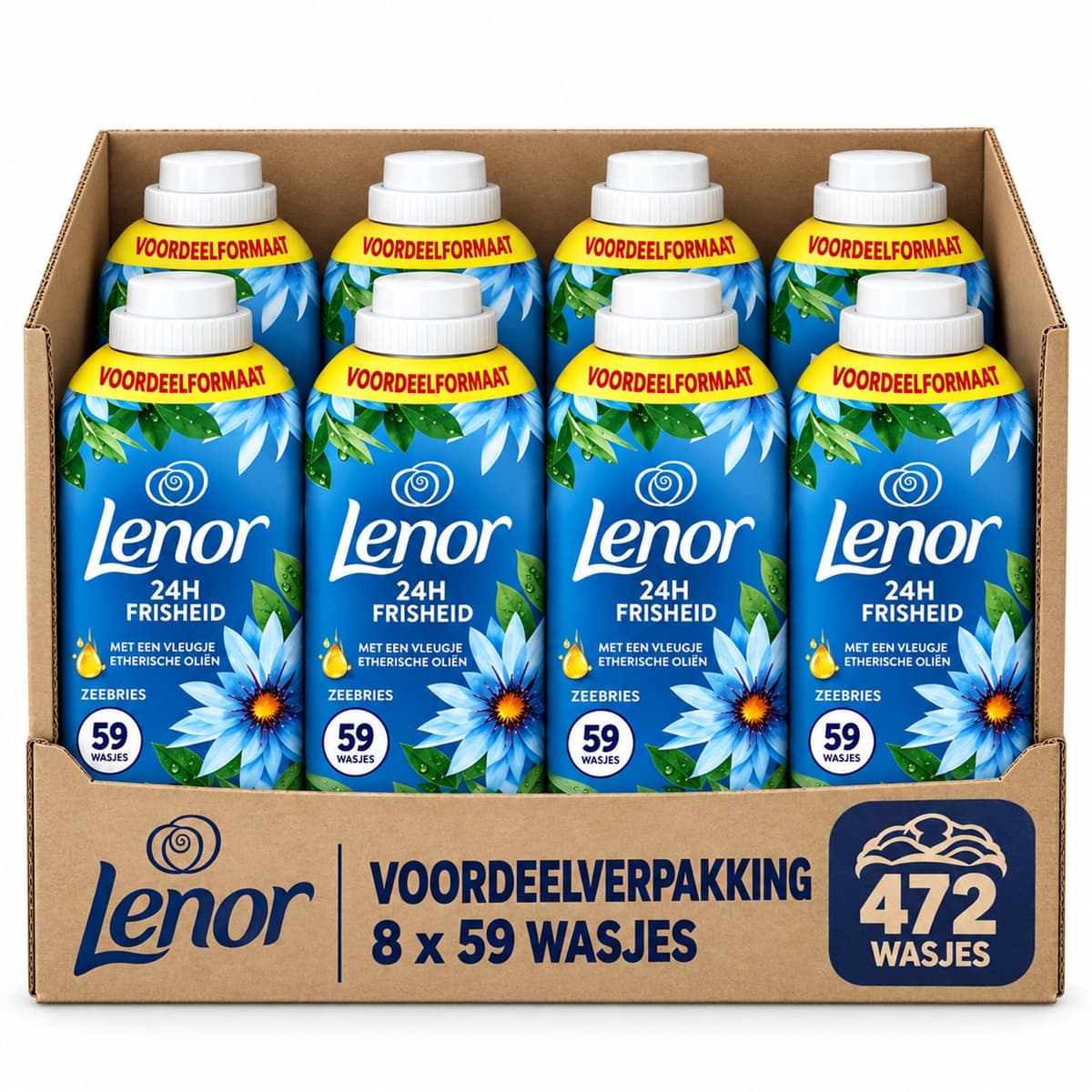 Lenor Wasverzachter Ocean Breeze 2x59 Wasbeurten - 4 x 2x1,239 liter - Voordeelverpakking — afbeelding 1