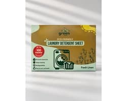 GreenFold 5-in-1 Wasstrips – Fresh Linen – 100 Wasbeurten – Wasmiddeldoekjes