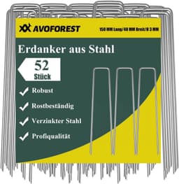 Grondankers - Verzinkt Staal - 110 Stuks - Stevige Haringen met Handschoenen - Voor Tuin en Buiten — thumbnail 1