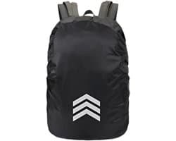 Rugzakhoes, 30-40 l, 1 stuks regenrugzakhoes met reflecterende strepen en verstelbare antislip gesp voor trekking, school, fietsen