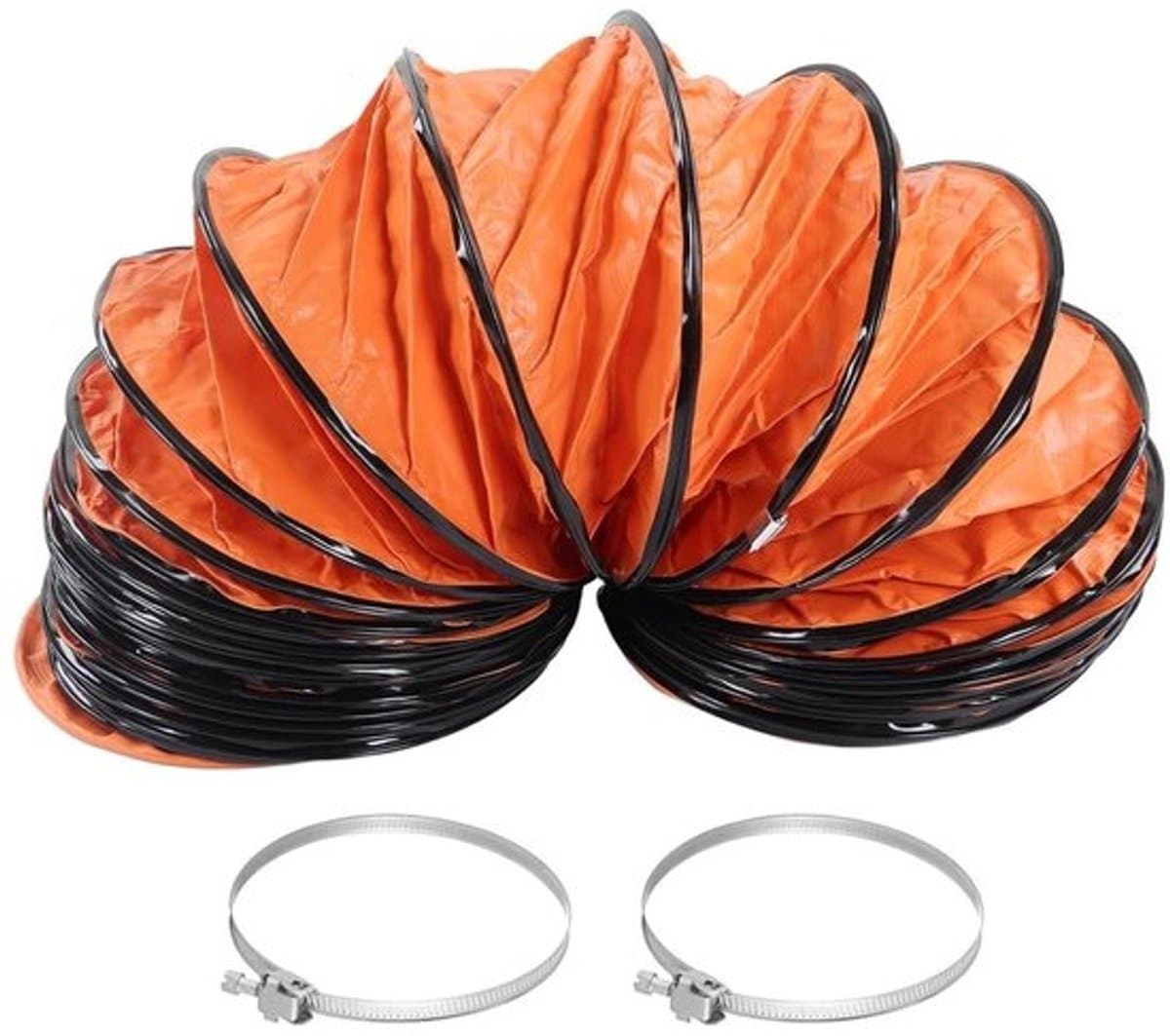 Flexibele kanaalslang - van 10 meter - voor ventilatie en pijpleidingen - PVC-materiaal - duurzaam en flexibel — afbeelding 1