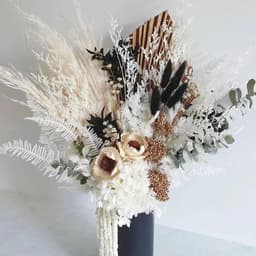 Gedroogde konijnenstaarten bloemen Lagurus konijnenstaarten pampasgras decor zwart gedroogd pampasgras decoratie voor bloemstukken boho bruiloft boeketten woondecoratie tuindecoratie — thumbnail 2