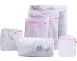 Waszak voor wasmachine - met ritssluiting - Ideaal voor delicate kleding - Set van 6 stuks