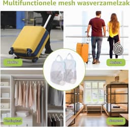 2 Wasnetten met Handvatten, 10 x 12 cm - Waszak voor Wasmachine, Ideaal voor Lingerie, Sokken en Babykleding — thumbnail 3