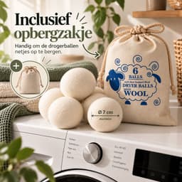Drogerballen – 6 Stuks XL – Herbruikbare Droogballen voor Wasdroger – Verkort Droogtijd – Minder Energieverbruik – Anti-Kreuk — thumbnail 5