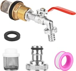 Kogelkraan voor regenton 3/4 inch messing — thumbnail 1