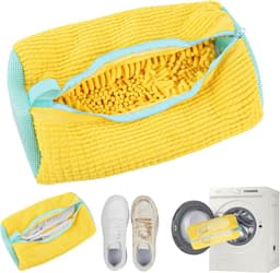 wasmachine, 1 stuks, multifunctionele schoenenzak, wasmachine, herbruikbare sneakers, waszak voor alle soorten schoenen en maten, beschermt zowel schoenen als wasmachine (geel) — thumbnail 1