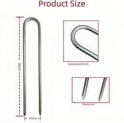 Duurzame grondankers voor tenten, trampolines en swings - 4 stuks van 30 cm, gegalvaniseerd en weerbestendig — thumbnail 5