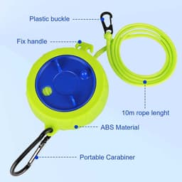 Waslijn, uittrekbaar campingaccessoires, 10 m waslijn, draagbaar reizen, badkamer, wasruimte — thumbnail 2