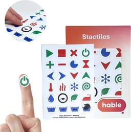 Hable Stactiles 3D Tactiele Stickers Washing - Voelbare Markering voor de Wasmachine & Droger - Voor Slechtzienden, Blinden & Senioren - 24 stuks — thumbnail 1