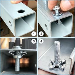 30 Stuks M4x20 mm Bloembladmoeren Expansiemoeren, Jack Nuts Petal Nuts, voor Holle Wanden, Reclameborden, Karton — thumbnail 2