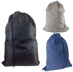 Bluvardi katoenen waszakken set van 3 stuks - XXL -zwart - natural cotton - blauw — thumbnail 1