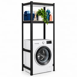 Wasmachine rek - 150 x 70 x 40 cm - tot 400 kg - zwart — thumbnail 1