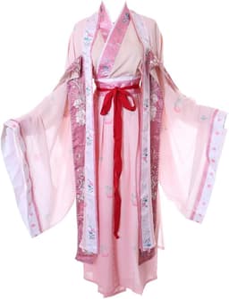 Han-022 Hanfu-jurk, rood, traditioneel, 4-delig, Chinese kleding, cosplay-kostuum, geborduurd — thumbnail 1