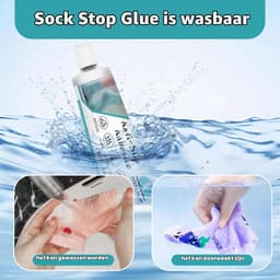 Stop Lijm, 100 ml Helder, Waterdichte Antislip Lijm voor Sokken, Hangers, Tapijten, Badkamermatten, Latexvrij en Waterbasis, Geurloos en Wasbaar — thumbnail 3