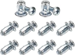 10-pack M6 x 20 holle deurankerset, bloemblaadjesmoeren uitbreidingsschroef krikmoer voor holle wand/aluminium bekleding/stalen buizen/ijzeren platen/kunststof panelen [zilverkleurig] — thumbnail 1