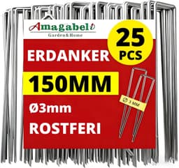 RVS Grondpinnen 150mm voor Tuinbedekking en Afdekzeil — thumbnail 1