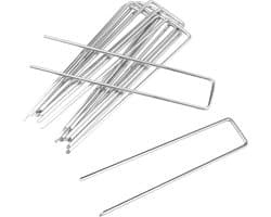 Groendanker 50 stuks - RVS - Verzinkt - Campingspijkers - Vaste haak - Lengte 200 mm - Breedte 40 mm - Tuin spijkers
