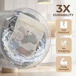 Set van 3 Wasnetten voor de Wasmachine, Dikke Waszak met Rits, Bescherming voor Delicate Kleding, Antideformatie, Ideaal voor Ondergoed en Kledingstukken — thumbnail 2