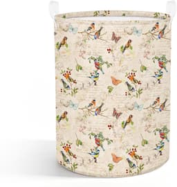 Crème Vintage Vogels Opbergmand voor Gifts,Speelgoed,Kleren — thumbnail 1