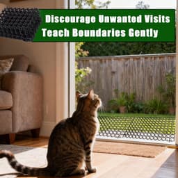SnelShoppen - 15 Stuks Doornrooster tegen Katten 20x15cm, Kattenwering Mat met U Vormige Grondankers, Spikes Dierbarrière voor Tuin en Buitenruimte — thumbnail 2