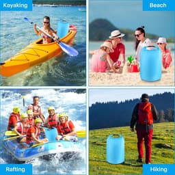 Bag, waterdichte tas, 70 liter, waterdichte rugzak, waterdichte zak, ultralicht, waterdichte rugzak voor kajakken, raften, boottochten, wandelen, kamperen, outdoor, blauw, 70 Liter — thumbnail 3