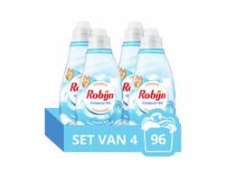 Robijn - Vloeibaar Wasmiddel - Klein & Krachtig - Stralend Wit - 4 flessen - 96 wasbeurten