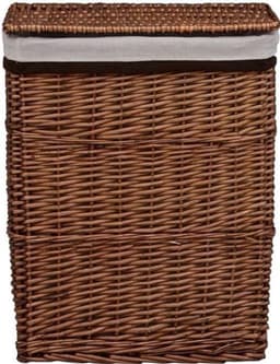 Wasmand – Wasbox – Wassorteerder – Opbergmand – Waszak – Handgevlochten Wilgentakken – Ruime Inhoud 43x34x57,5 cm — thumbnail 2