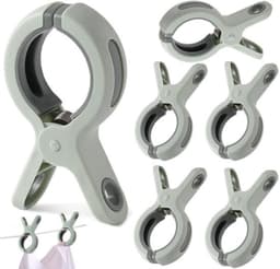6 Stuks - Strandhanddoekclips - Grote wasknijper - Quiltclips - Wasknijpers - Grote knijpers - Handdoekknijpers - Strandlaken knijpers - Handdoek klemmen - Handdoekclip voor strandstoel - Winddicht - PP - 6 × 2,2 × 10,6 cm - Groen — thumbnail 1