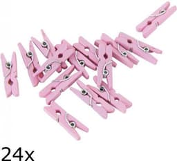 Miniknijpers pakje a 24 stuks roze — thumbnail 1