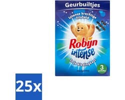 25 x Robijn Geurbuiltjes Intense 3 stuks per verpakking - Geur In Kleding - Langdurige Geur - Frisse Geur - Geurbuiltjes - Kledingkast Geur