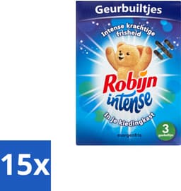 15 x Robijn - Intense - Geurbuiltjes - Langdurige Geur - Intense Frisheid - 3 Geurbuiltjes - Voordeelverpakking - 15 stuks — thumbnail 1