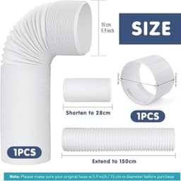 Afvoerslang Ø 150 mm voor airconditioning en afzuigkap - 150 cm verlengingsslang — thumbnail 5