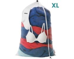 NORDIX Waszak Groot XL - 60x90CM - Laundry Bag - Wasnet - Waszakje - Treksysteem - Trekbandsluiting - Polyester - Schoenenzak - WHITE — afbeelding 1