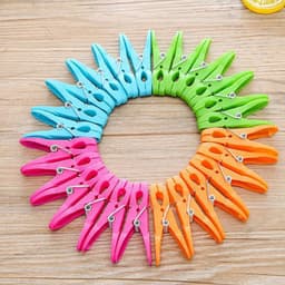 wasknijpers plastic-Wasknijpers soft grip -Kleuren mengen- knijpers plastic-Wasrek Knijpers-wasknijpers kunststof - Multifunctioneel-Antislip wasknijper - plastic wasknijpers -48stuks — thumbnail 4