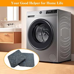 Antivibratiematten voor Wasmachines en Fitnessapparatuur - Set van 4 Afschroom Pads, Antislip Rubber, Geluidsreductie — thumbnail 4