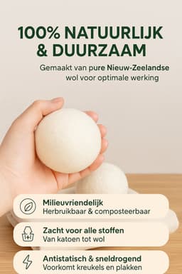 Goodz Crate Drogerballen - 6 Wasdrogerballen - 100% Schapenwol - Droogballen met Opbergzak — thumbnail 5