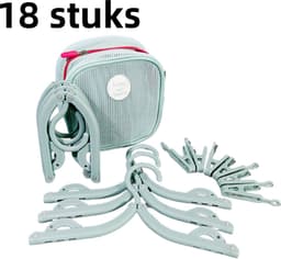 18 stuks - Opvouwbare kledinghanger - Opvouwbare reiskledinghanger met opbergtas - Draagbaar droogrek voor kleding op reis voor zakenreizen, studentenhuizen, thuisgebruik - Blauw — thumbnail 1