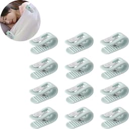 12 stuks Dekbedpinnen - Bed Sheet Holders - Quilt Clips - Dekbedovertrek Clips - Attachment Comforter - Quilt Fixing Clips - Om rommelige lakens te organiseren - Groen — thumbnail 1