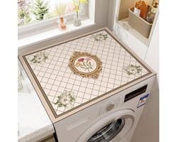 Wasmachinehoes, 60x60 cm antislip beschermmat voor wasmachine bovenkant, geschikt voor wasmachine, droger, keuken, badkamer, camper — afbeelding 1