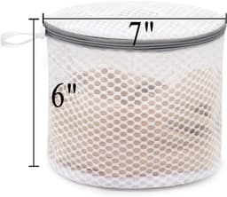 Drie waszakken van mesh voor de wasmachine kunnen worden gebruikt om bh's, ondergoed, sokken en delicate kledingstukken te wassen. — thumbnail 3