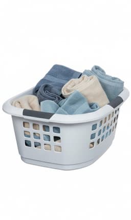 Benson Wasmand extra groot - wit - kunststof - 51 liter - 67 x 47 x 27 cm - ruime wasmanden — thumbnail 1