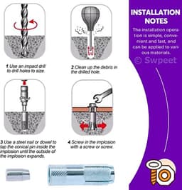 12 Stuks 3/8 Inch Gekartelde Drop-in Ankers van Premium Verzinkt Koolstofstaal voor Beton — thumbnail 3