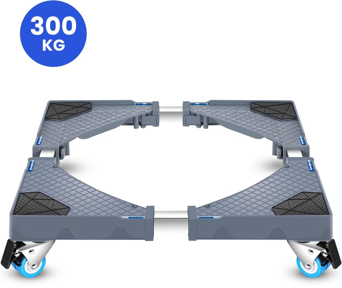 VanDijck Wasmachine Verhoger - Met Wielen - Verstelbaar 42-75 cm - Max 300 kg — afbeelding 1