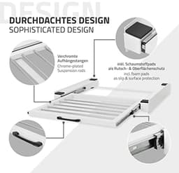 Universeel Tussenframe 60,5x54,5cm met Uitschuifbare Handdoekhouder voor Wasmachine en Droger — thumbnail 2