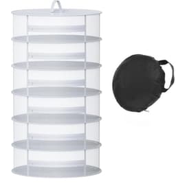 Opvouwbaar Droogrek voor Kruiden - 6 Lagen - Φ60cm - Ideaal voor Drogen van Planten, Vlees en Kleding — thumbnail 1